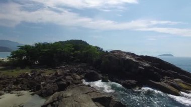 Paradise Island Sao Sebastiao, Brezilya için havadan görünümü