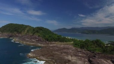 Paradise Island Sao Sebastiao, Brezilya için havadan görünümü