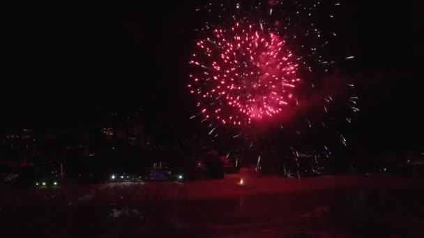 Vue Aérienne De Feux D'artifice à Sao Paulo, Brésilien 