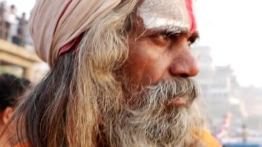 Hindu Sadhu kutsal adam yakın çekim