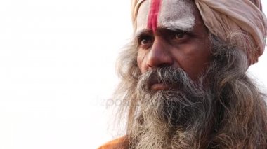 Hindu Sadhu kutsal adam yakın çekim