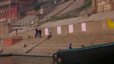 Varanasi, Hindistan - Kasım 2016 yaklaşık: Ganj Nehri, Varanasi, Hindistan