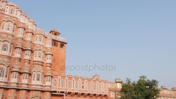 JAIPUR, INDIA - CIRCA NOVIEMBRE 2016: Hawa Mahal Palace (Palacio de los Vientos) en Jaipur, India — Vídeos de Stock