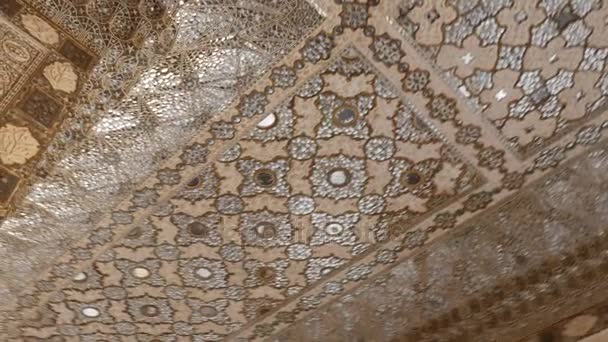 Dettaglio architettonico in Amber Fort, Jaipur, Rajasthan, India — Video Stock