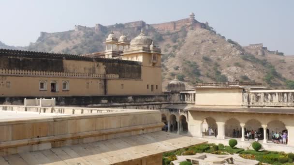 Bernstein-Festung, Jaipur, Indien — Stockvideo