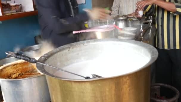 JAIPUR, INDIA - CIRCA NOVEMBER 2016: Tea and Chai Vendor in Jaipur, India — Stock Video