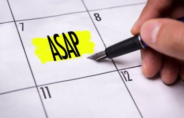 ASAP - yakında olarak mümkün olduğunca kavramı image