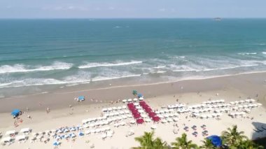 Riviera Sao Lourenco Beach Sao Paulo, Brezilya için havadan görünümü