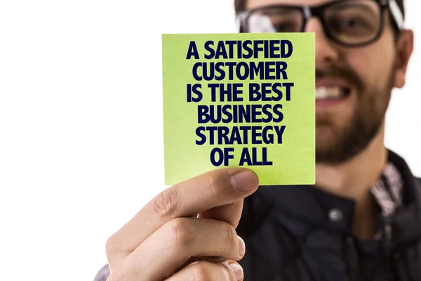 A Satisfied Customer is the Best Business Strategy Of All — Stock Photo, Image