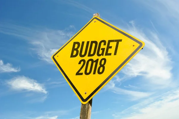 テキストとコンセプト イメージ: 予算 2018年 — ストック写真