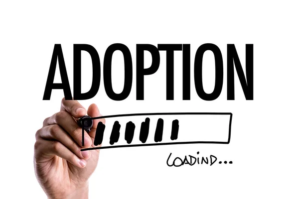 Progress Bar laddar med texten: Adoption — Stockfoto