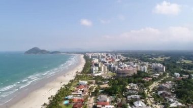 Riviera Sao Lourenco Beach Sao Paulo, Brezilya için havadan görünümü