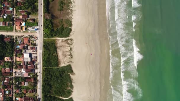 Blick von oben auf einen paradiesischen Strand — Stockvideo