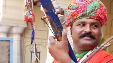 Jaipur, Rajasthan, Hindistan geleneksel rajasthani müzik müzisyen