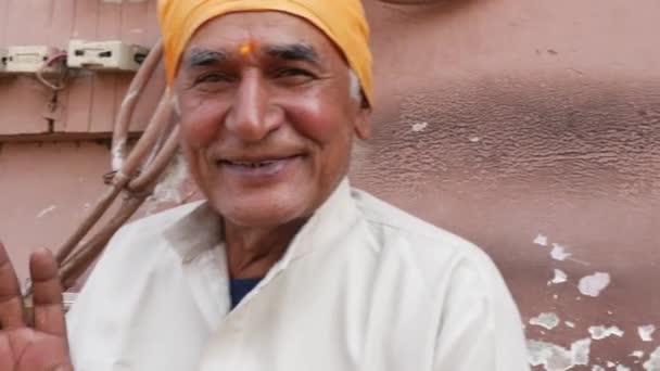 Portrait of Older Indian Man — Stock Video