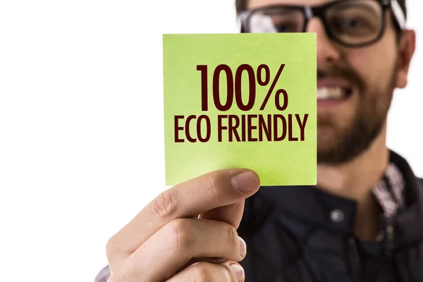 100% Eco Friendly su un'immagine concettuale — Foto Stock