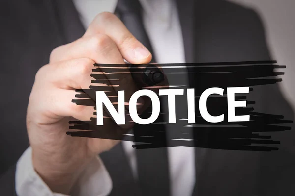 Notice on a concept image — Stock Photo, Image
