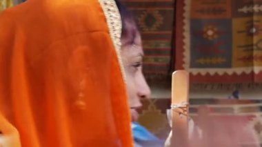 Pushkar, Hindistan Hint kadın portresi