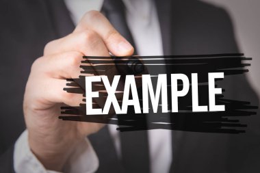 Örnek kavram resmi üzerine