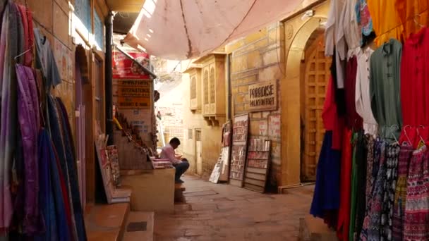 Jaisalmer, India - Circa November 2016: Jaisalmer fort Rajasthan, India — Stock videók