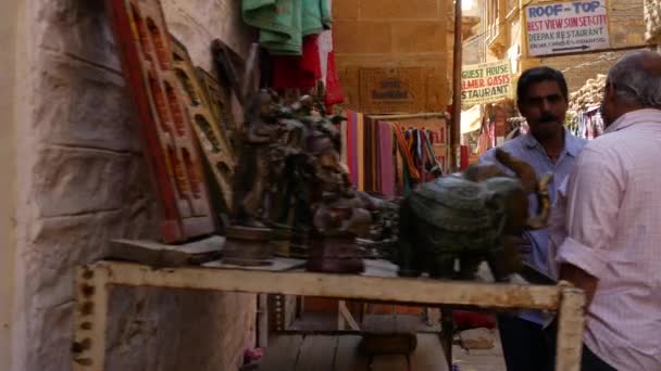 Jaisalmer, Indie - Circa listopad 2016: Jaisalmer fort w Rajasthan, Indie — Wideo stockowe