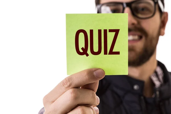 Quiz på en konceptuell bild — Stockfoto