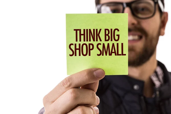 Denken big shop small — Stockfoto