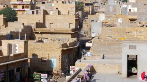 Jaisalmer, India - Circa November 2016: Weergave van Jaisalmer stad, India — Stockvideo