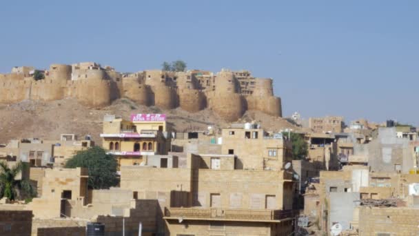 JAISALMER, INDIA - CIRCA NOVIEMBRE 2016: Vista de la ciudad de Jaisalmer, India — Vídeo de stock