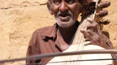 Jaisalmer, Hindistan Tradicional Rajasthani adam portresi