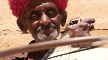 Jaisalmer, Hindistan Tradicional Rajasthani adam portresi