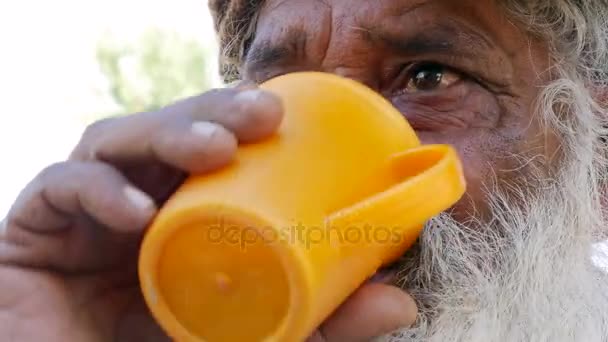 Portret van een Indiaan in Jaisalmer — Stockvideo