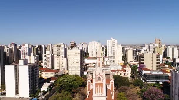 Havadan görünümü Ribeirao Preto şehir Sao Paulo, Brezilya — Stok video