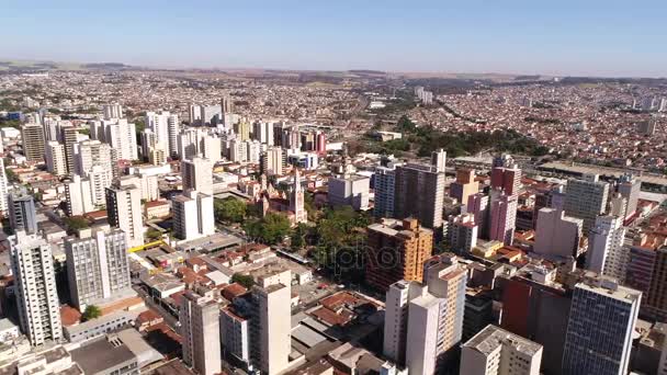 サンパウロ、ブラジルの空中ビュー リベイラン ・ プレト市 — ストック動画