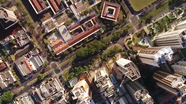 Bovenste weergave van Ribeirao Preto stad in Sao Paulo, Brazilië door Drone — Stockvideo