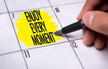 Her anın tadını bir kavramı görüntü üzerinde