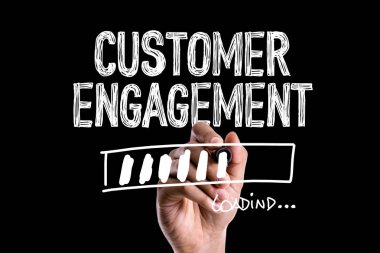 Customer Engagement on a concept image clipart