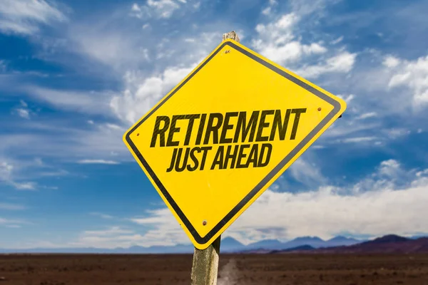 Pensionering bara framåt på en koncept-avbildning — Stockfoto