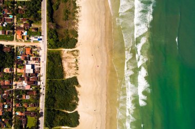 Top View of Boraceia Beach, Sao Paulo, Brazil clipart