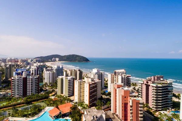 Vista aérea da Riviera Sao Lourenco Beach em São Paulo, Brasil — Fotografia de Stock