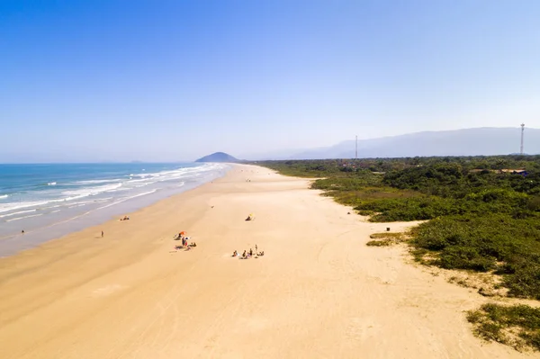 Vista aérea de la playa de Boraceia, Sao Paulo, Brasil — Foto de Stock