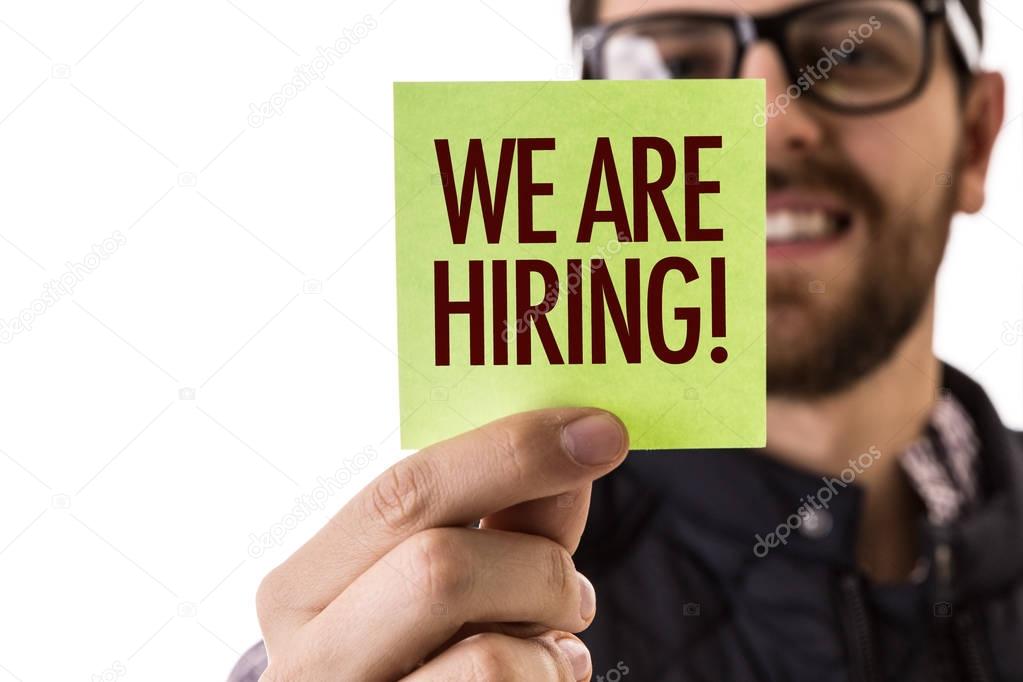 We Are Hiring on a concept image