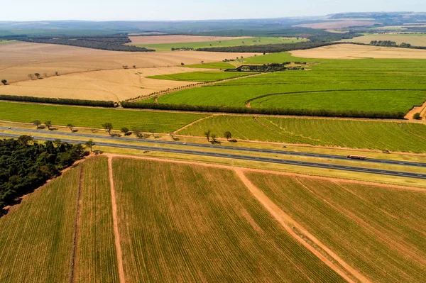 Vista Aérea da Área Rural no Brasil — Fotografia de Stock