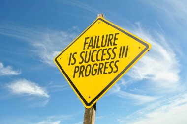 Failure is Success in Progress on a concept image clipart