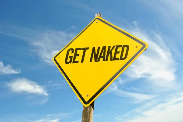 Get Naked on a concept image — Stock Photo, Image