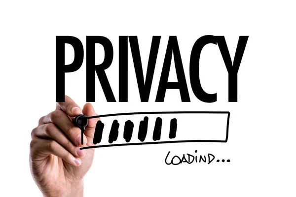 Privacy op een concept-afbeelding laden — Stockfoto