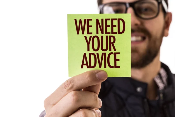 We Need uw advies — Stockfoto