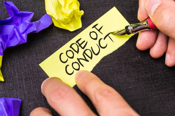 Code Of Conduct on a concept image — Stock Photo, Image