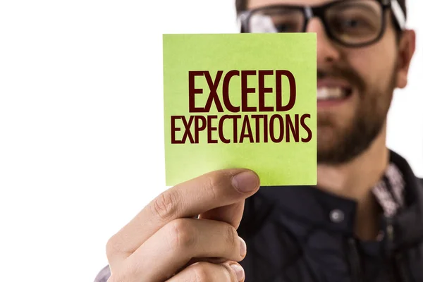 Exceed Expectations on a concept image — Stock Photo, Image
