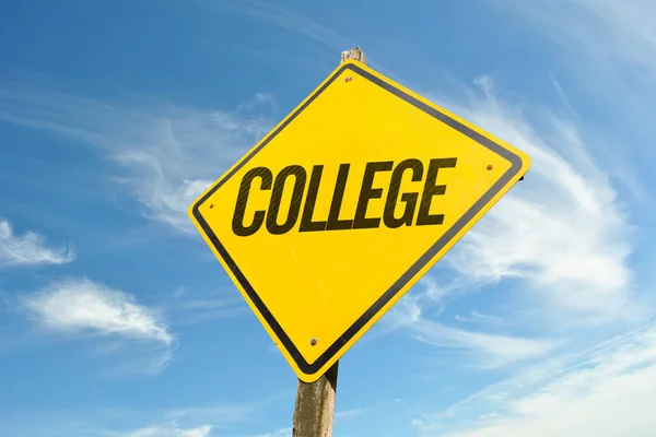 College su un'immagine concettuale — Foto Stock